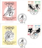 BRD 2 Schmuck-FDC  "Olympische Spiele Winter 1972 Sapporo", Mi. 680/83 ESSt 4.6.1971 KIEL 1 - Winter 1972: Sapporo