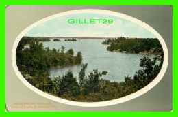 THOUSAND ISLANDS, ONTARIO - LOOKING WEST FROM SLAVE ISLAND -  THE VALENTINE & SONS PUB - - Thousand Islands