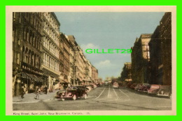 ST JOHN, NEW BRUNSWICK - KING STREET - ANIMATED WITH OLD CARS - PECO - - St. John