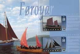 Faroe Island Cards In Folder,  Boats , OD11 , OD12 - Faeroër
