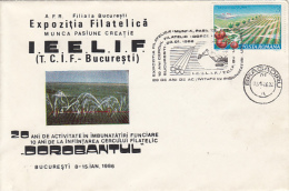 6515FM- IRRIGATIONS, FIELD, TOMATOES, AGRICULTURE, SPECIAL COVER, 1986, ROMANIA - Agriculture
