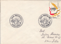 72025- VEGETABLES, FRUITS, MUSHROOMS, HARVEST DAY, AGRICULTURE, SPECIAL POSTMARK ON COVER, FESTIVAL STAMP, 1986, ROMANIA - Agriculture