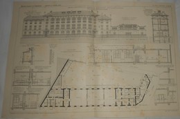 Plan D'une Maison Maternelle, Avenue De Montsouris à Paris. M. M. Charlet Et Perrin, Architectes. 1909 - Obras Públicas