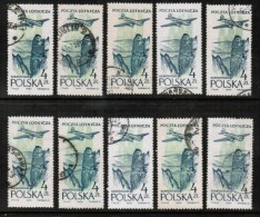 POLAND  Scott # C 45 USED WHOLESALE LOT OF 10 (WH-141) - Vrac (max 999 Timbres)