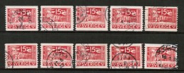 SWEDEN  Scott # 244 USED WHOLESALE LOT OF 10 (WH-149) - Vrac (max 999 Timbres)