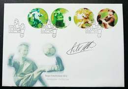 Norway Football 2002 Games Sport (stamp FDC) *odd Shape *signed *rare - Brieven En Documenten