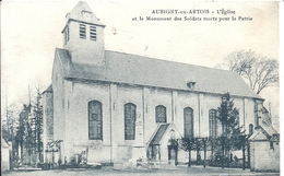 PAS DE CALAIS - 62 - AUBIGNY EN ARTOIS - Eglise E( Monument Aux Morts - Aubigny En Artois