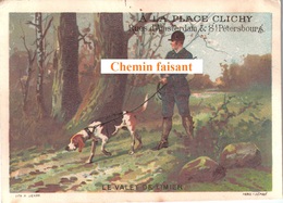 Chromo JARDIN D'ACCLIMATION Chaise 10c  A LA PLACE CLICHY - Le Valet De Limier -  Scans Recto-verso - Autres & Non Classés