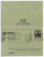 Germany 1918 15pf Letter Card, Leipzig To Bremerhaven - Postcards