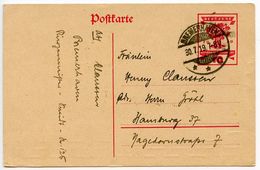 Germany 1919 10pf Republic National Assembly Postal Card, Bremerhaven Postmark - Tarjetas