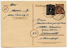 Germany 1946 Uprated Postal Card, Wesermünde To Ihlienworth - Interi Postali