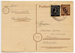 Germany 1946 Uprated Postal Card, Ihlienworth To Steinau - Entiers Postaux