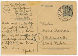 Germany 1946 12pf Postal Card, Gräfelfing To Ihlienworth - Enteros Postales