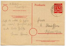 Germany 1946 12pf Postal Card Wasserburg Postmark - Entiers Postaux