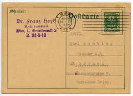 Austria 1934 12g. Eagle Postal Card Wien Machine Cancel - Postkarten