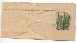 Austria 1908 5h. Franz Josef Wrapper Wien Postmark - Wikkels Voor Dagbladen