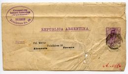 Argentina 1891 2c. Wrapper To Bremen, Germany - Entiers Postaux