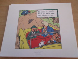 TIRE A PART 2010 DE TINTIN HERGE Par Les EDITIONS MOULINSART Sur Papier épais 24cm X 19.3 Env . TTB état - Sérigraphies & Lithographies