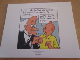 TIRE A PART 2010 DE TINTIN HERGE Par Les EDITIONS MOULINSART Sur Papier épais 24cm X 19.3 Env . TTB état - Serigraphien & Lithographien