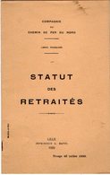 VP12.680 - LILLE 1929 - Compagnie Du Chemin De Fer Du Nord - Lignes Françaises - Statut Des Retraités - Spoorweg