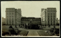 RB 1204 - Early Real Photo Postcard - General Hospital Winnipeg Canada - Winnipeg