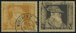 BAYERN 90/1I O, 1911, 10 Und 20 M. Luitpold, Type I, 2 Prachtwerte, Mi 125.- - Other & Unclassified