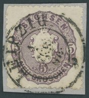 PREUSSEN 19b BrfStk, 1867, 3 Pf. Rotviolett, üblich Gezähnt, Prachtbriefstück - Saxe