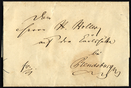 SCHLESWIG-HOLSTEIN 1850, Brief Aus Hohn, Prachtbrief Nach Rendsburg - Schleswig-Holstein