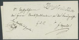 THURN Und TAXIS Ca. 1815, Briefhülle Mit L1 ZWEYBRÜCKEN (Schreibschrift) Nach St. Wendel, Pracht - Vorphilatelie