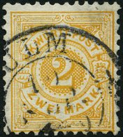 WÜRTTEMBERG 50 O, 1875, 2 M. Gelborange, Ein Paar Stumpfe Zähne Sonst Pracht, Mi. 340.- - Autres & Non Classés