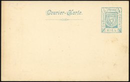 KIEL A P 21 BRIEF, 1899, 4 Pf. Hellblau, Ungebraucht, Prachtkarte - Private & Local Mails