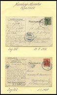 BAHNPOST Hamburg-Münster (verschiedene Züge Und Typen), 1906-1936, 13 Belege Und Eine Beutelfahne Für Päckchen, Meist Pr - Máquinas Franqueo (EMA)