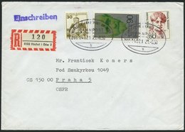 BAHNPOST Bund U.a. 1393 BRIEF, Nürnberg-Frankfurt Am Main (Zug 14021) Auf Einschreibbrief Mit U.a. 350 Pf. Dransfeld Von - Franking Machines (EMA)