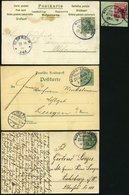 BAHNPOST Warburg-Emden (Zug 440,643 Und 645), 1901-1913, 3 Karten, Dazu Ein Briefstück, Feinst - Machines à Affranchir (EMA)