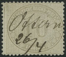 Dt. Reich 12~ , 1872, 10 Gr. Hellgraubraun, Handschriftliche Entwertung, Pracht, Mi. 230.- - Gebraucht