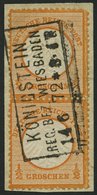 Dt. Reich 14 Paar BrfStk, 1872, 1/2 Gr. Orange Im Senkrechten Paar, R3 KÖNIGSTEIN REG. BEZ. WIESBADEN, Normale Zähnung,  - Used Stamps