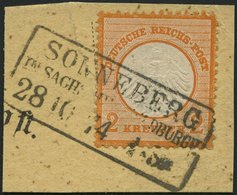 Dt. Reich 15 BrfStk, 1872, 2 Kr. Orange, R3 SONNEBERG In SACHS:MEININ. HILDBURGH., Prachtbriefstück, Mi. (250.-) - Used Stamps