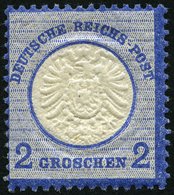 Dt. Reich 20 **, 1872, 2 Gr. Ultramarin, Postfrisch, Pracht, Mi. 100.- - Usados