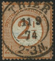 Dt. Reich 29 O, 1874, 21/2 Auf 21/2 Gr. Braunorange, Idealer Zentrischer K2 TRIER, Normale Zähnung, Pracht - Usados