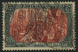 Dt. Reich 66II O, 1900, 5 M. Reichspost, Type II, Pracht, Fotoattest Jäschke-L., Mi. 500.- - Gebruikt