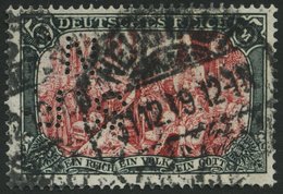 Dt. Reich 97AII O, 1916, 5 M. Kriegsdruck, Gezähnt A, Firmenlochung, Pracht, Gepr. Jäschke-L., Mi. 130.- - Used Stamps