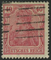 Dt. Reich 145bII O, 1920, 40 Pf. Rot (poröser Druck), Strichstempel, Pracht, Gepr. Dr. Hochstädter, Mi. 200.- - Usati