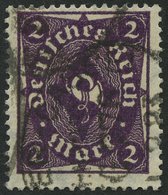 Dt. Reich 224b O, 1922, 2 M. Dunkelviolett, Pracht, Gepr. Dr. Oechsner, Mi. 110.- - Gebraucht