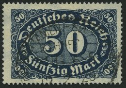 Dt. Reich 246c O, 1922, 50 M. Schwarzblau, Pracht, Gepr. Infla, Mi. 55.- - Gebruikt