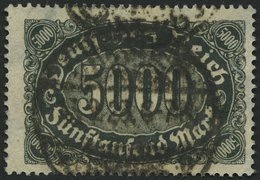 Dt. Reich 256d O, 1923, 5000 M. Schwarzgrün, Pracht, Gepr. Dr. Oechsner, Mi. 200.- - Usados