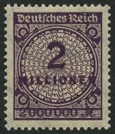 Dt. Reich 315b **, 1923, 2 Mio. M. Dunkelpurpur, Pracht, Gepr. Dr. Oechsner, Mi. 100.- - Used Stamps