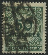Dt. Reich 321Wb O, 1923, 50 Mio. M. Blaugrün, Walzendruck, Pracht, Gepr. Infla, Mi. 65.- - Usados