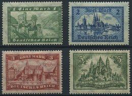 Dt. Reich 364-67 *, 1924, Bauwerke, Falzrest, Prachtsatz, Mi. 100.- - Used Stamps