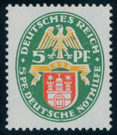 Dt. Reich 425X **, 1928, 5 Pf. Nothilfe, Wz. Stehend, Leichte, Wohl Herstellungsbedingte Knitterspur Sonst Postfrisch Pr - Oblitérés