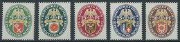 Dt. Reich 430-34 **, 1929, Nothilfe, Prachtsatz, Mi. 240.- - Used Stamps